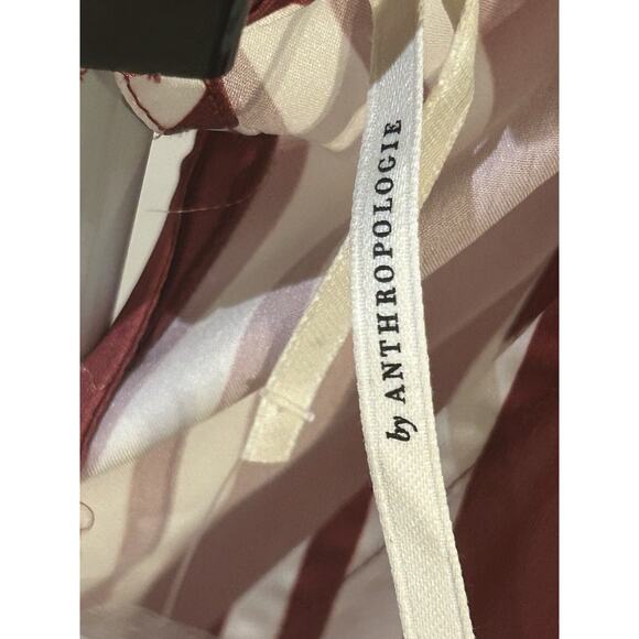 NWT Anthropologie Red/White Silky Pajama Romper size S - Picture 3 of 7